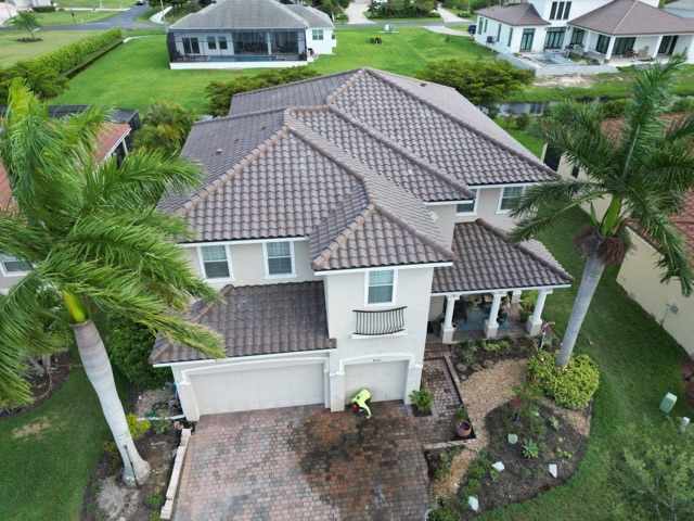 New shingle roof installed by Prestige Roofing in Bonita Springs, FL